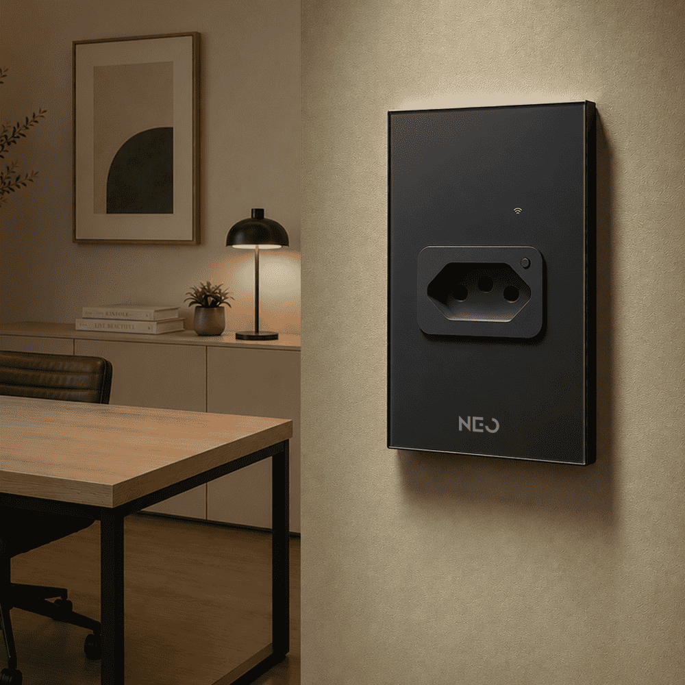 Tomada Inteligente Wifi 20A Bivolt Preto Neo - NEO Avant