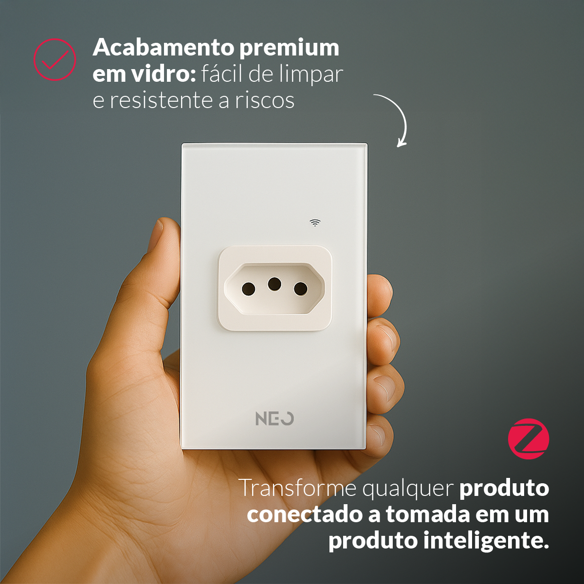 Tomada Inteligente Zigbee 20A Bivolt Branco Neo