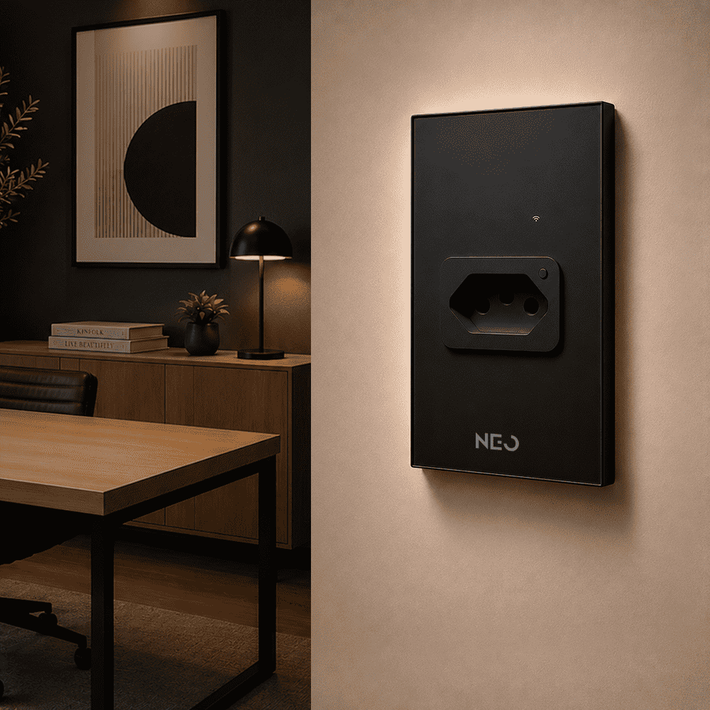 Tomada Inteligente Zigbee 20A Bivolt Preto Neo - NEO Avant