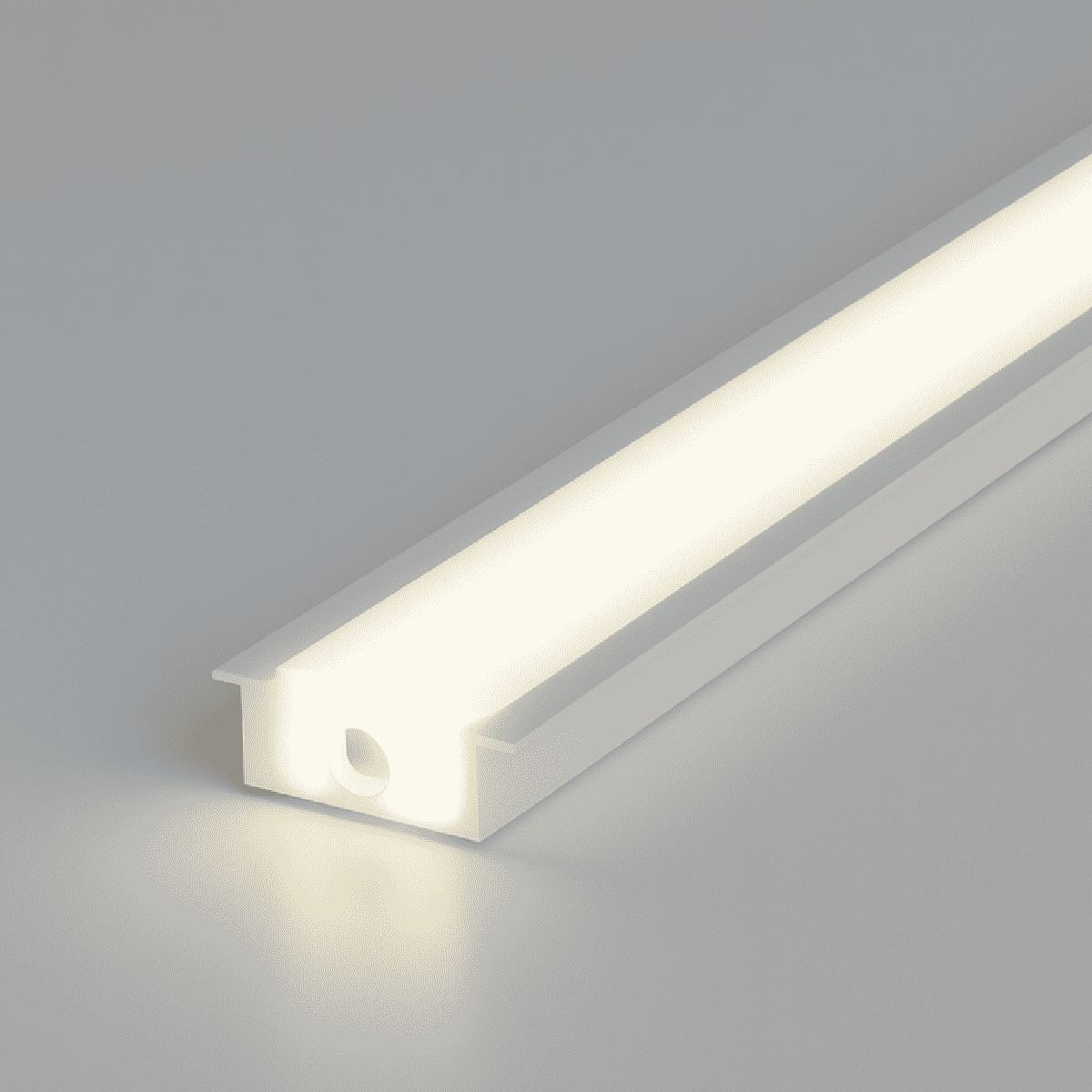 Perfil Led Barra 2m Inside 24x08mm Embutir Branco Alut - NEO Avant
