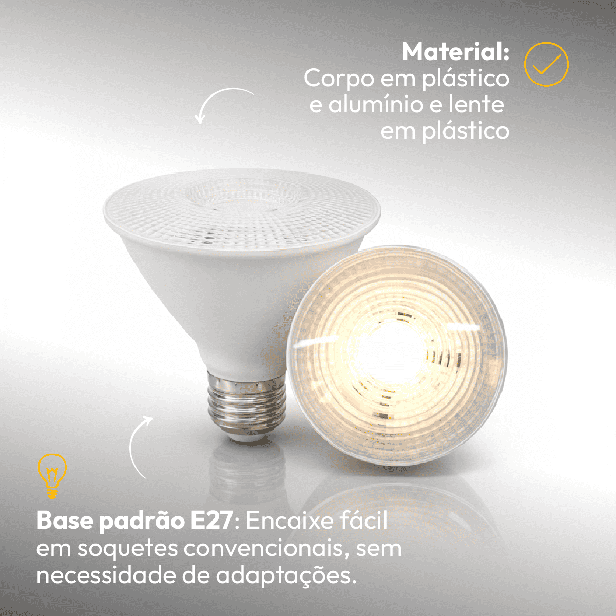 Lâmpada Led Par30 11w 3000k Branco Quente E27 Bivolt Alut - NEO Avant
