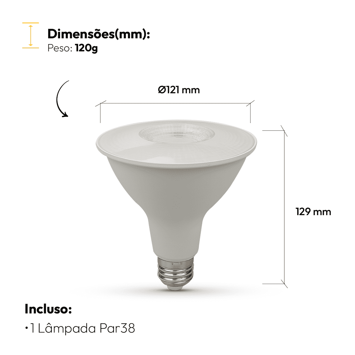 Lâmpada Led Par38 14w 2700k Branco Quente E27 Bivolt Alut - NEO Avant