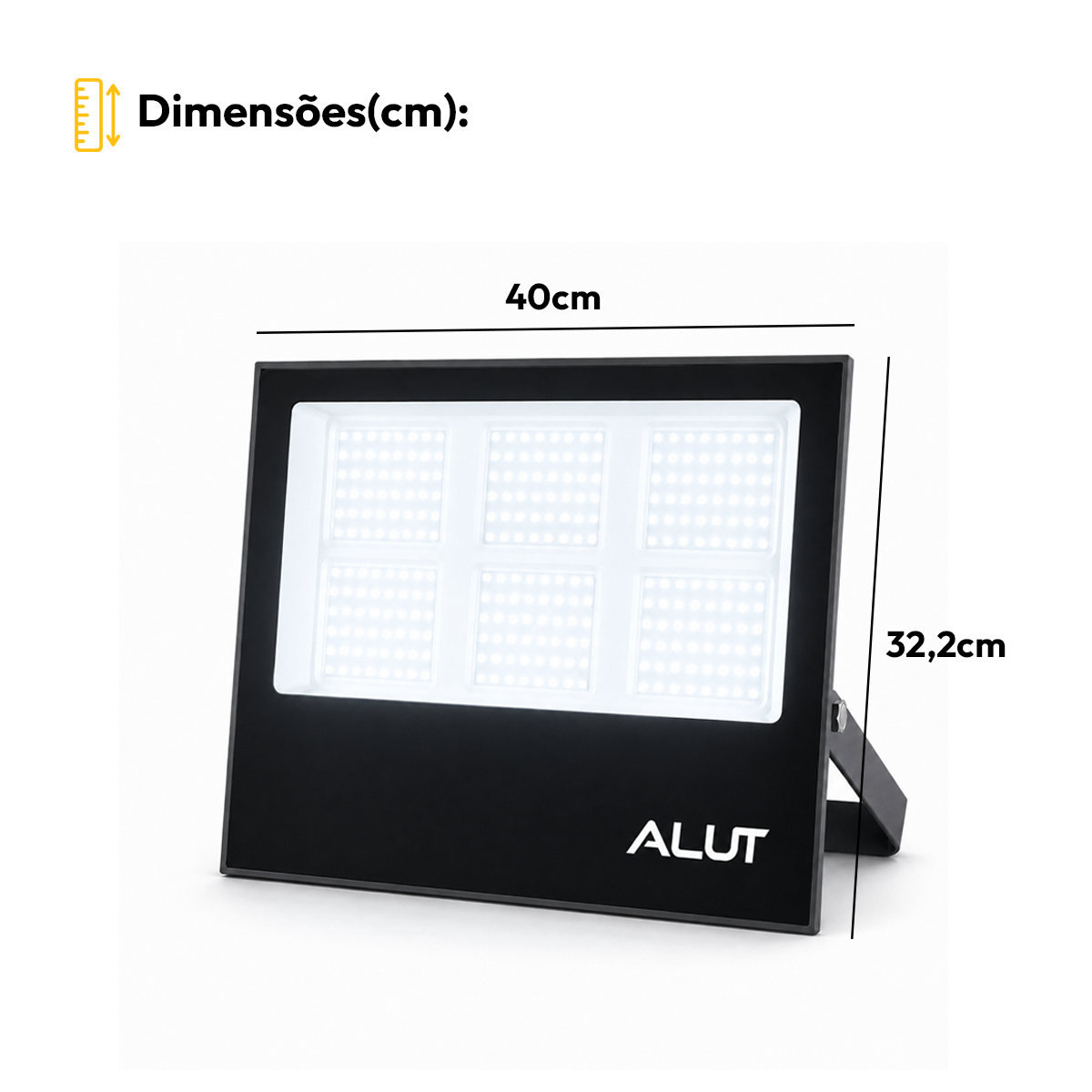 Refletor Led Slim 300w 6500k Branco Frio Bivolt IP65 Alut