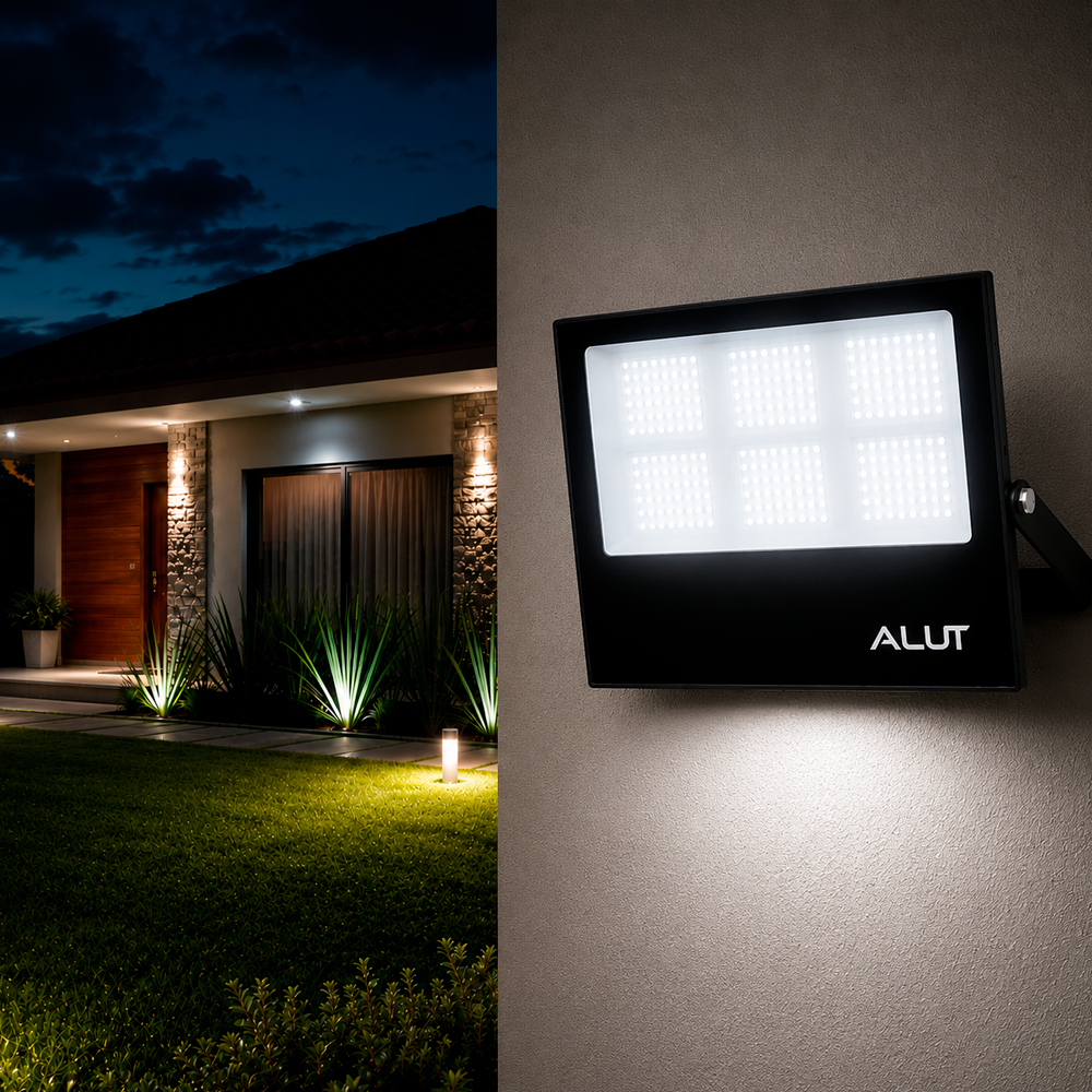 Refletor Led Slim 300w 6500k Branco Frio Bivolt IP65 Alut