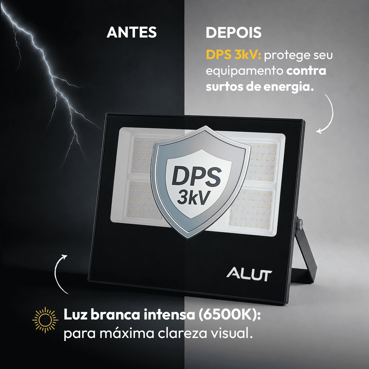 Refletor Led Slim 300w 6500k Branco Frio Bivolt IP65 Alut - NEO Avant