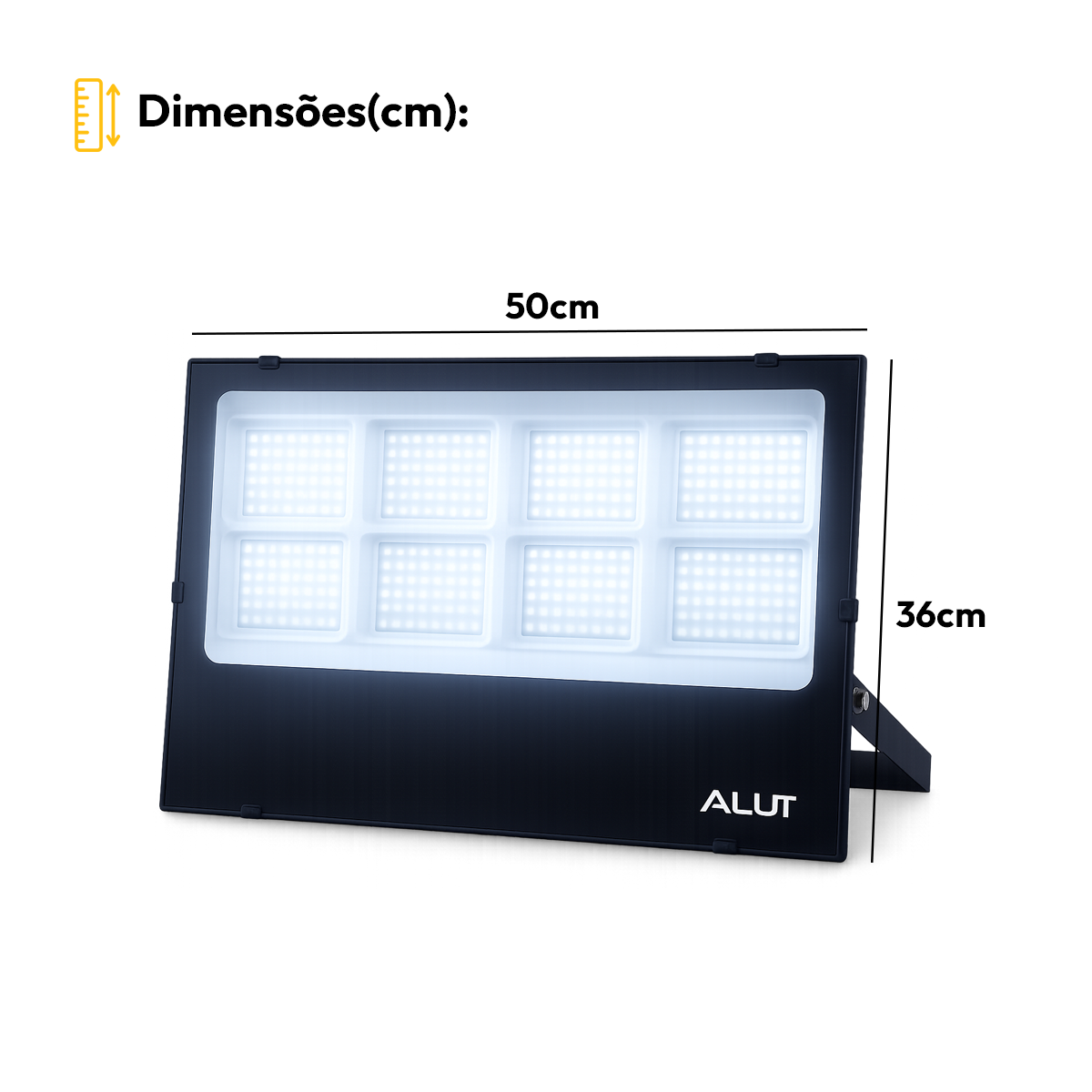 Refletor Led Slim 400w 6500k Branco Frio Bivolt IP65 Alut