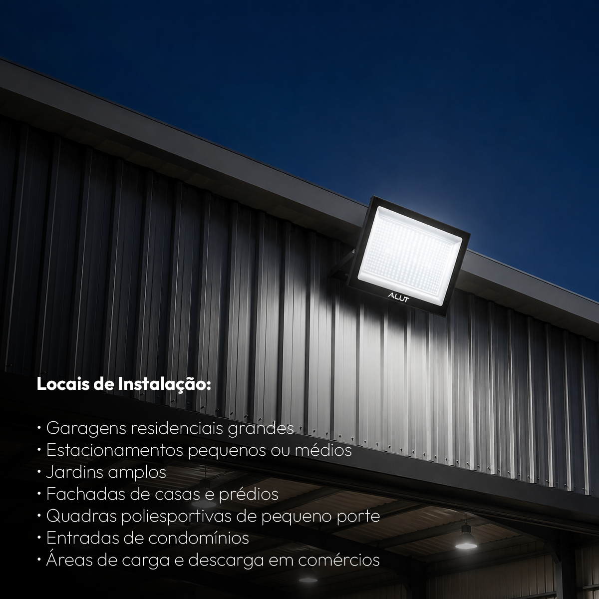 Refletor Led Slim 500w 6500k Branco Frio Bivolt IP65 Alut