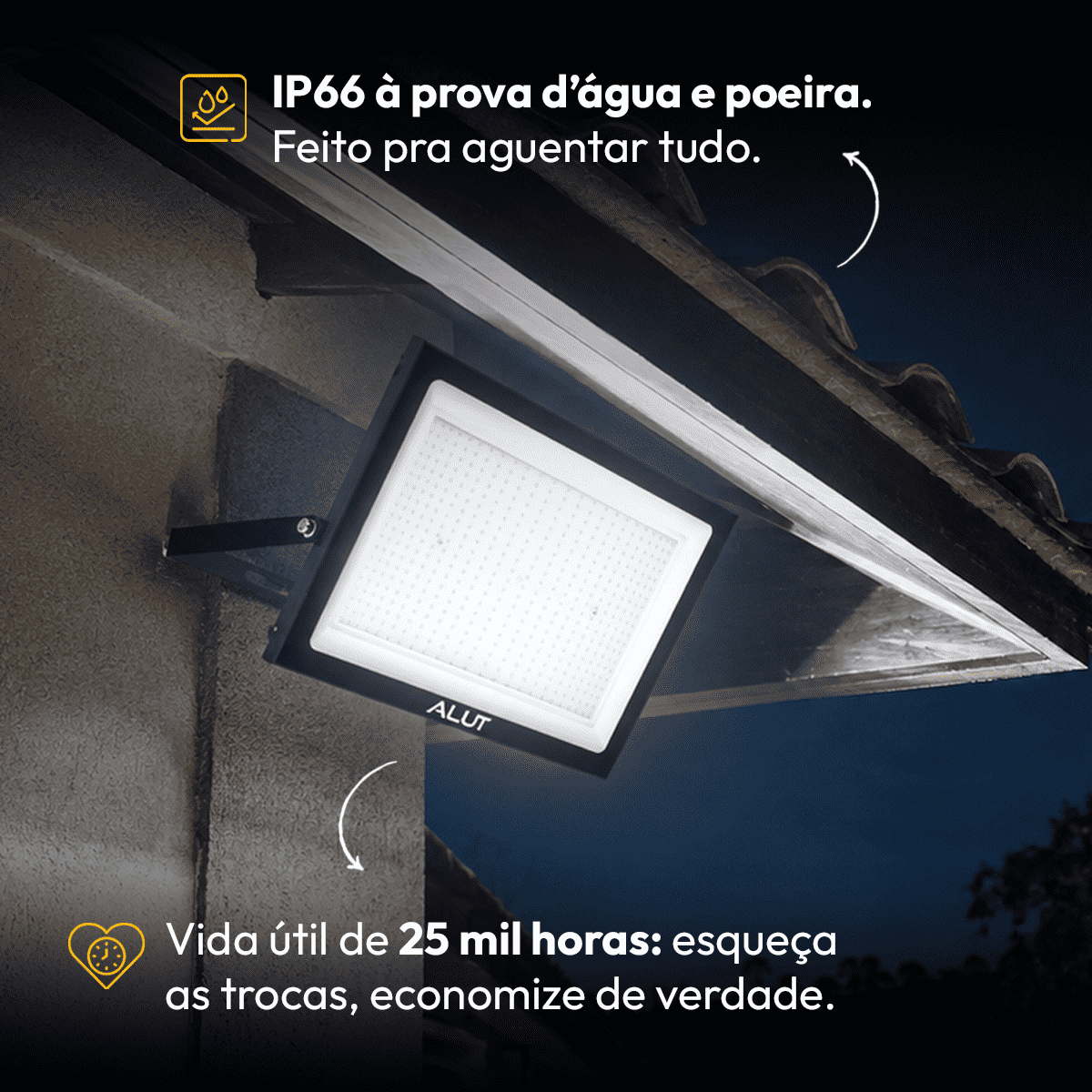 Refletor Led Slim 500w 6500k Branco Frio Bivolt IP65 Alut - NEO Avant