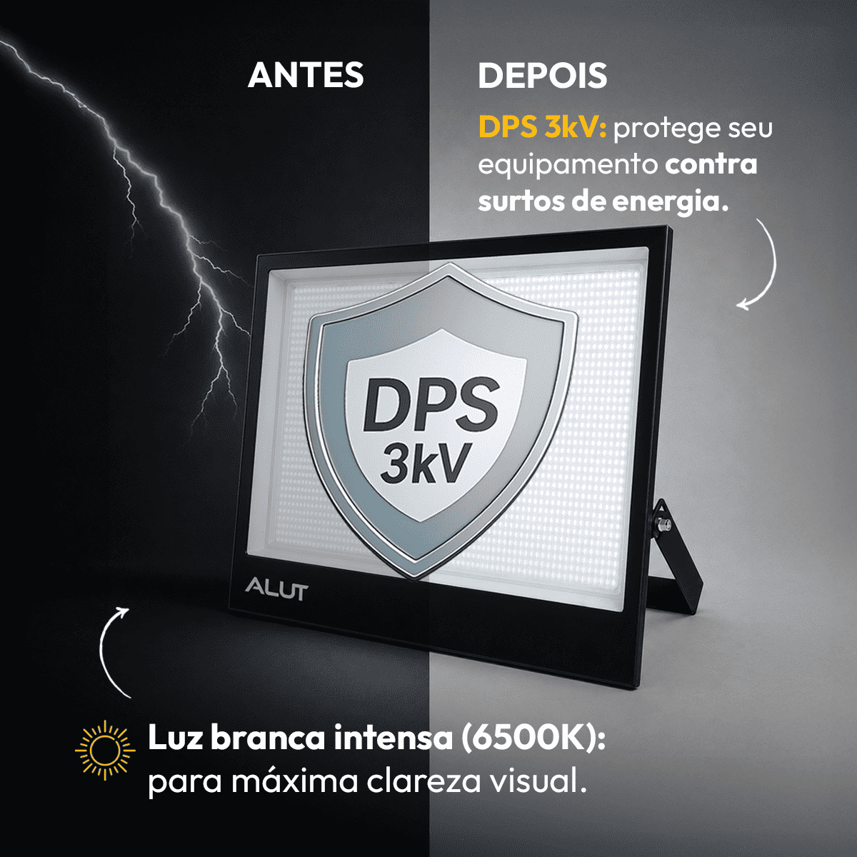Refletor Led Slim 1000w 6500k Branco Frio Bivolt IP65 Alut - NEO Avant