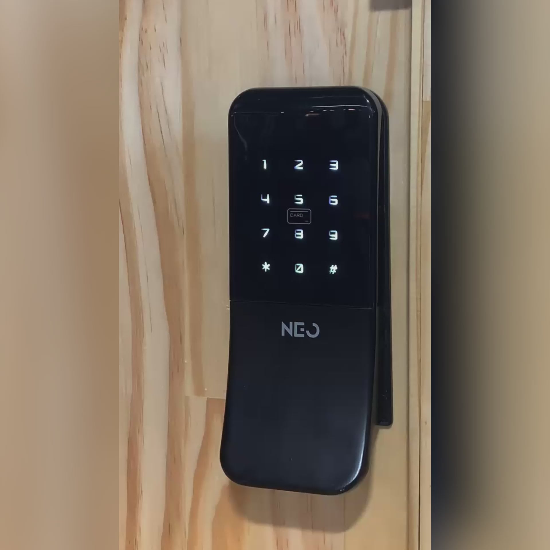 Fechadura Eletrônica Stark Digital de Sobrepor com Biometria Senha Tag Wifi Preto Fosco Avant Neo