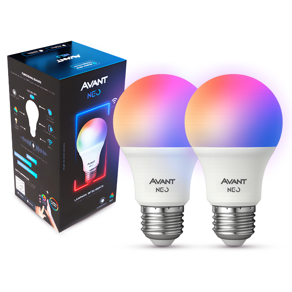Lâmpada Led Pera Inteligente Wifi 10w RGB E27 Bivolt Neo Avant - NEO Avant