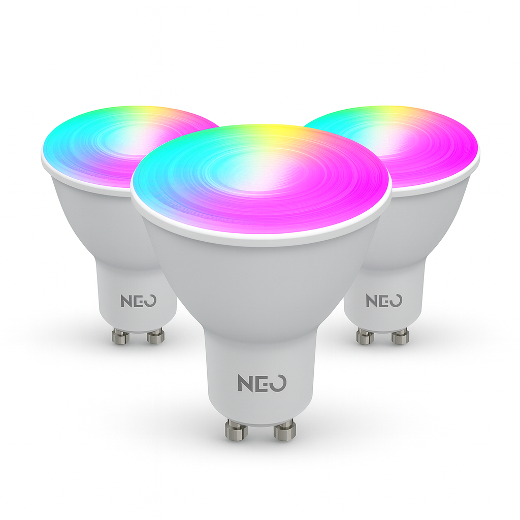 Kit 3 Lâmpadas Led Dicróica Wifi MR16 Smart Wi-fi 2.4GHz 5w 2700K/6500K RGB Neo Avant - NEO Avant