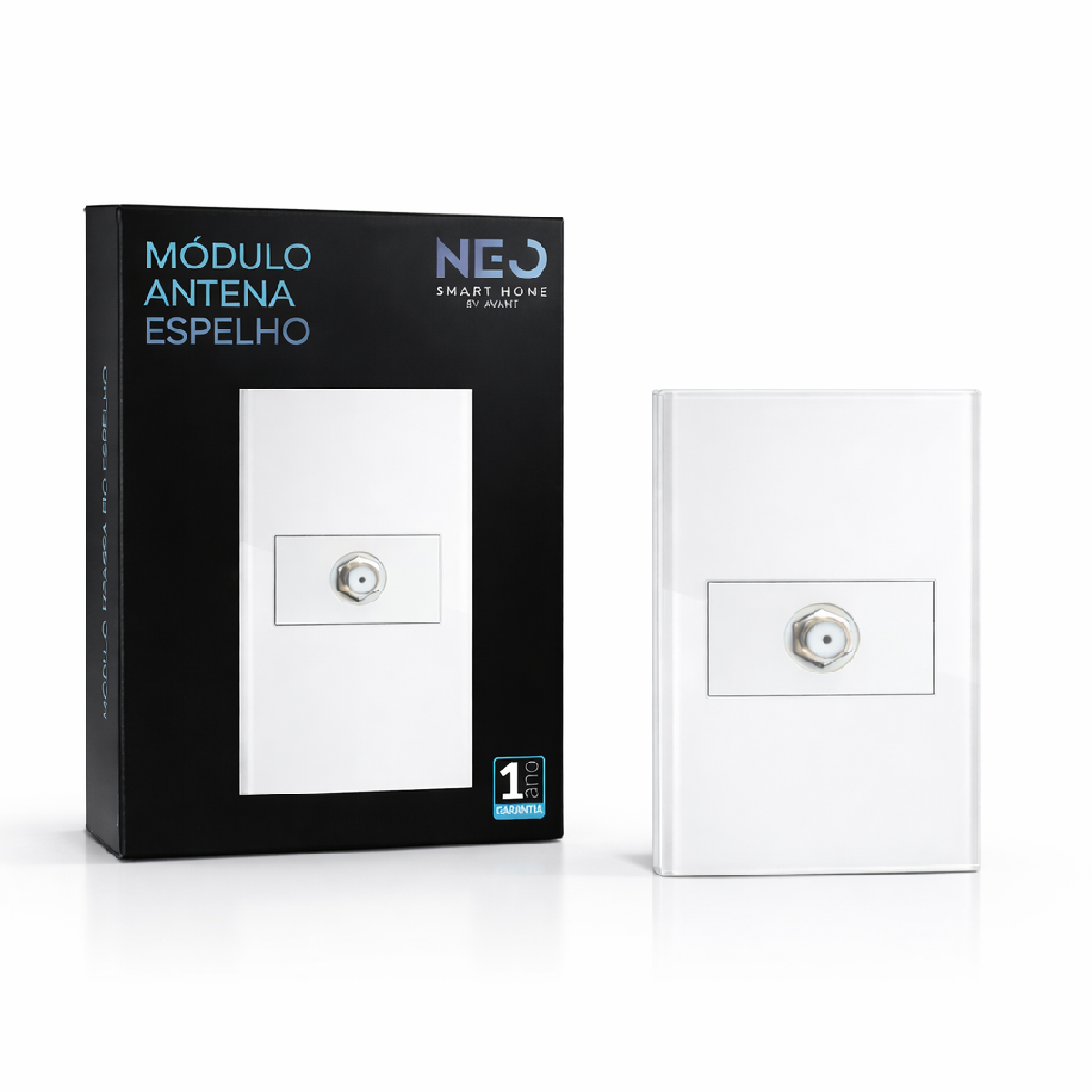 Modulo Antena Espelho 4X2 Branco Neo
