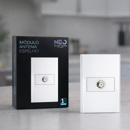 Modulo Antena Espelho 4X2 Branco Neo