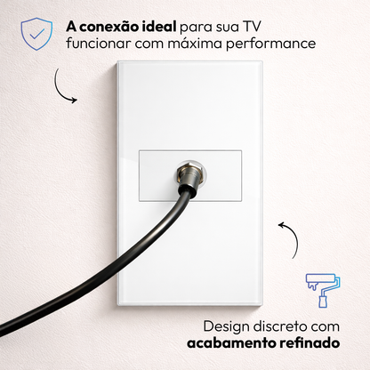 Modulo Antena Espelho 4X2 Branco Neo