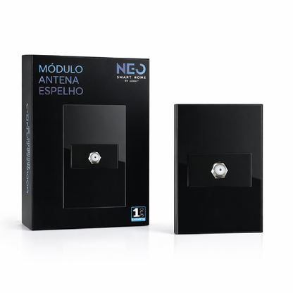 Modulo Antena Espelho 4X2 Preto Neo