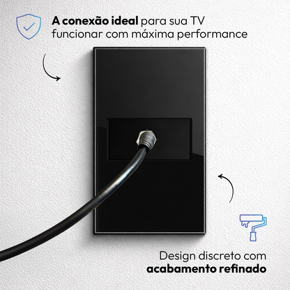 Modulo Antena Espelho 4X2 Preto Neo