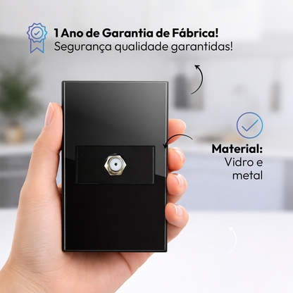 Modulo Antena Espelho 4X2 Preto Neo