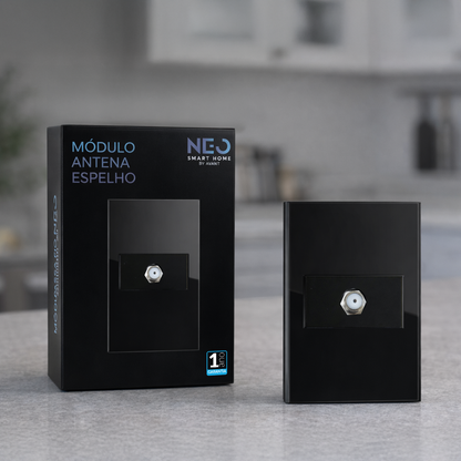 Modulo Antena Espelho 4X2 Preto Neo
