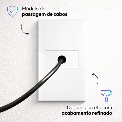 Modulo Passa Fio Espelho 4X2 Branco Neo