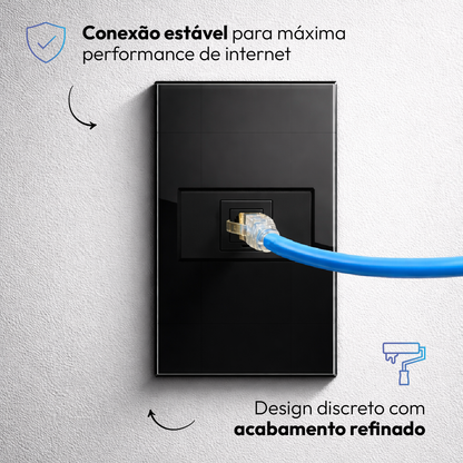 Modulo RJ45 Espelho 4X2 Preto Neo