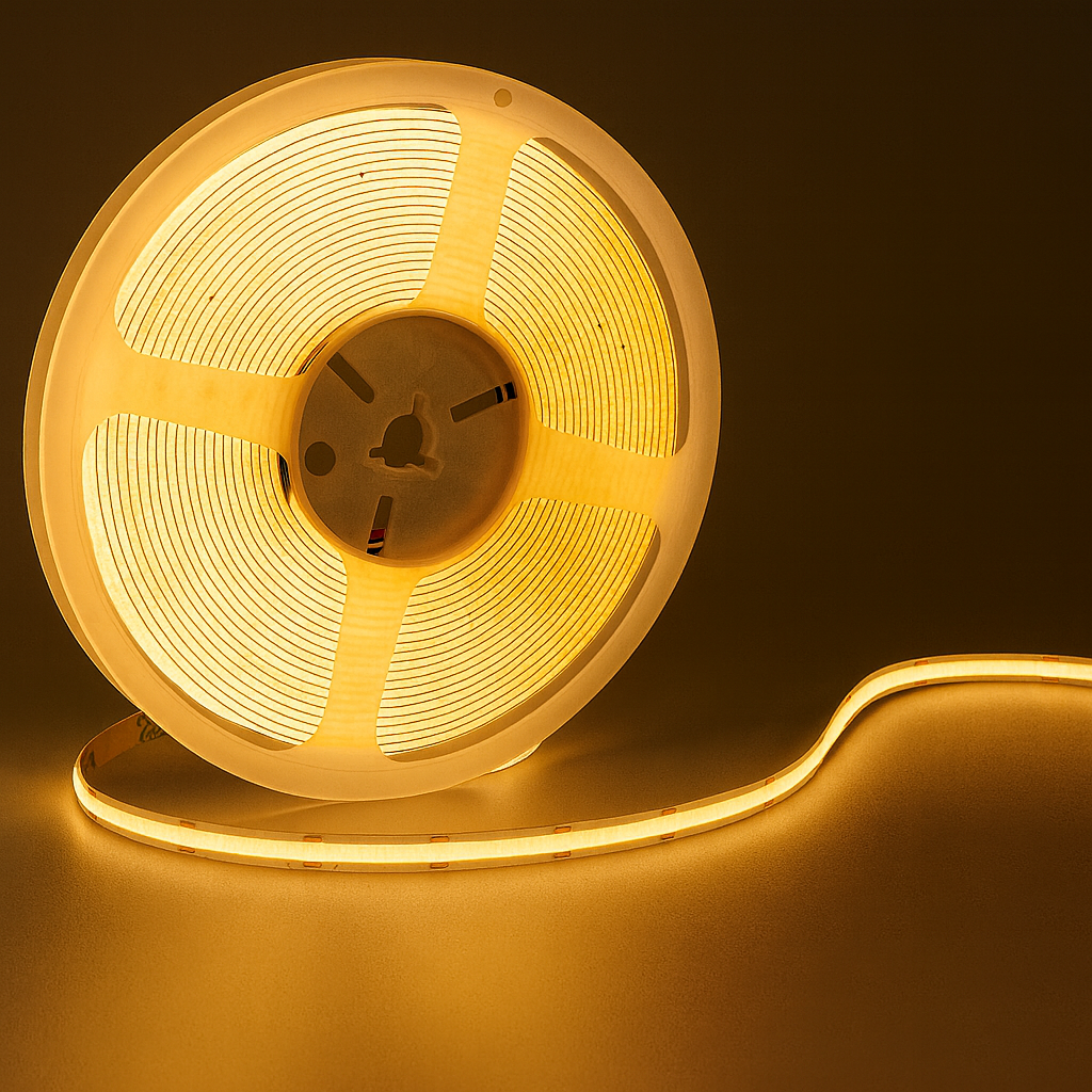Fita Led 5m Cob 8w 2700k Branco Quente 720lm 12v Alut