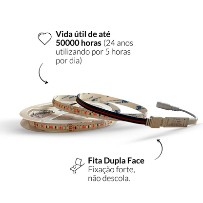Fita Led Celeste 5m 10w RGB Colorido 1650lm 12v Alut