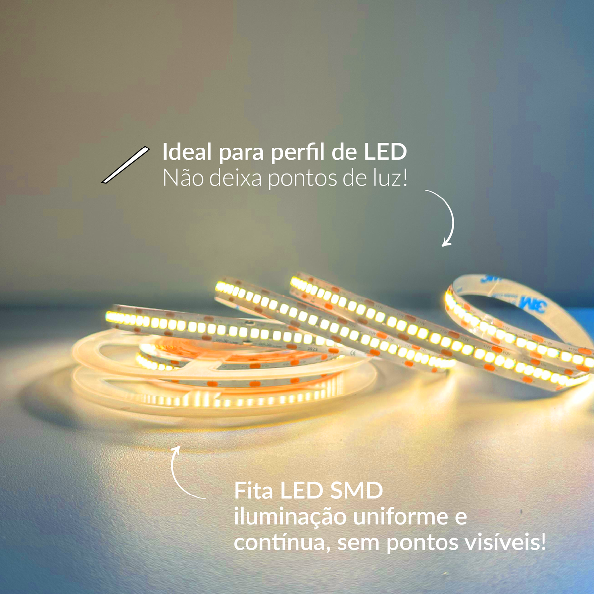 Fita Led Celeste 5m 20w 2700k Branco Quente 3300lm 12v Alut