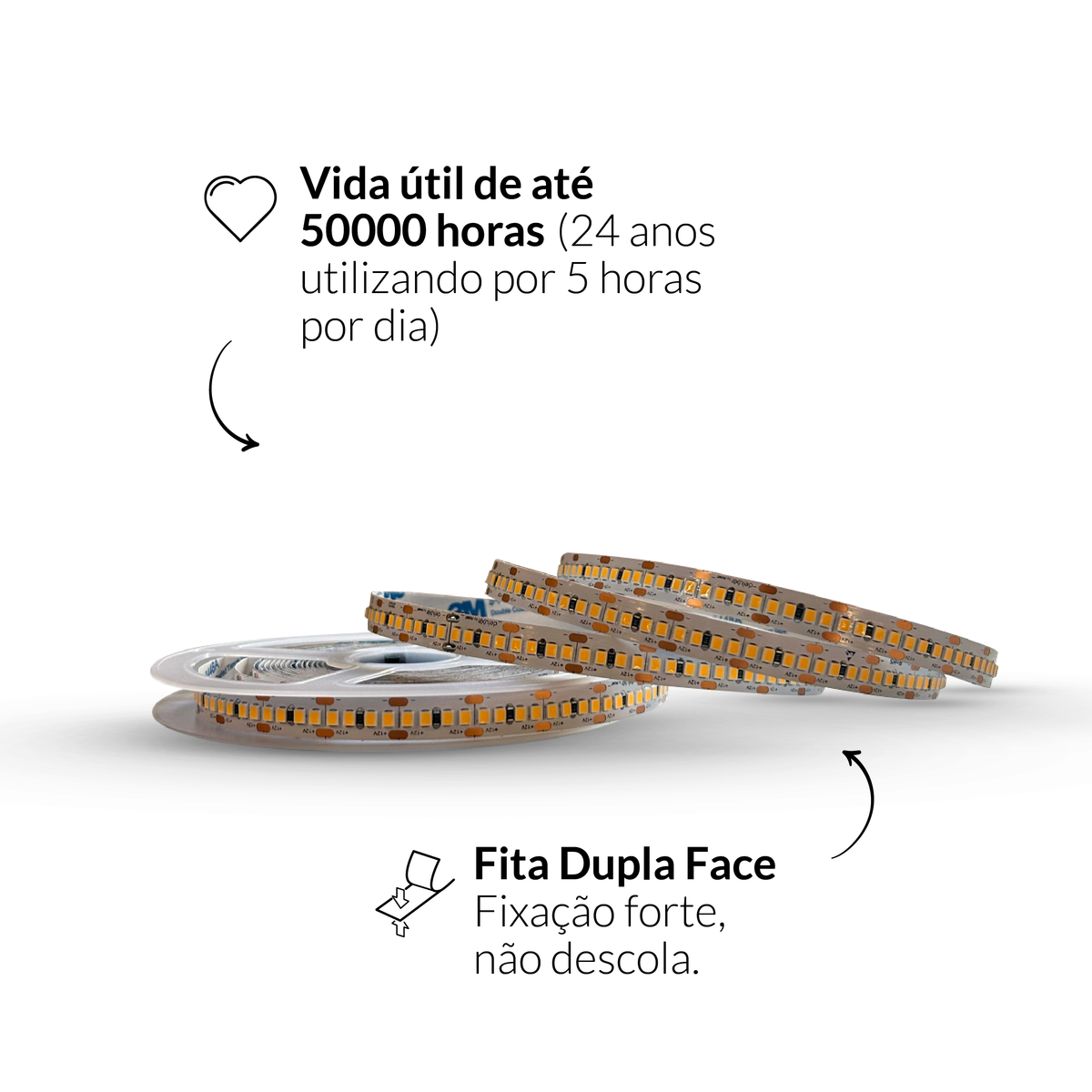 Fita Led Celeste 5m 20w 3000k Branco Quente 3300lm 12v Alut