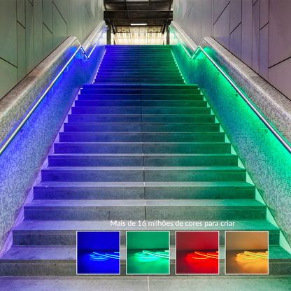 Fita Led Celeste 5m 20w RGB Colorido 3300lm 12v Alut