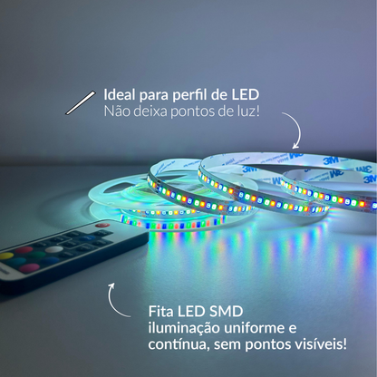 Fita Led Celeste 5m 20w RGB Colorido 3300lm 12v Alut