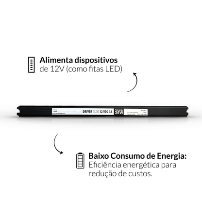 Fonte driver Slim 36w 3a Bivolt Alut - NEO Avant