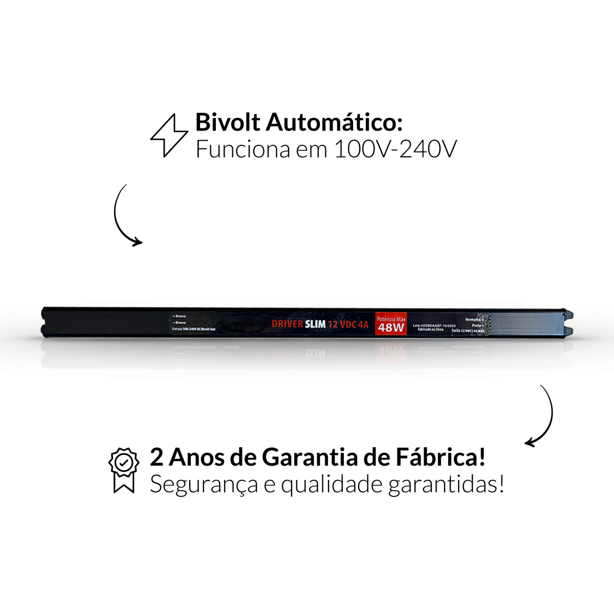Fonte driver Slim 48w 4a Bivolt Alut - NEO Avant
