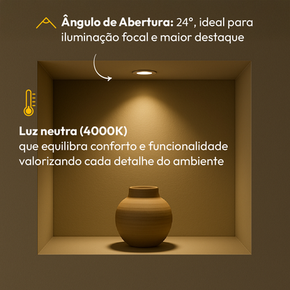 Lâmpada Led Ar111 12w 4000k Branco Neutro Bivolt Gu10 Branco Alut