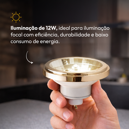 Lâmpada Led Ar111 12w 4000k Branco Neutro Bivolt Gu10 Branco Alut