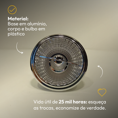 Lâmpada Led Ar111 12w 6500k Branco Frio GU10 Bivolt Branco Alut
