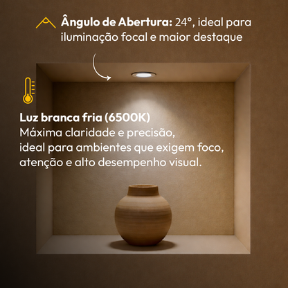 Lâmpada Led Ar111 12w 6500k Branco Frio GU10 Bivolt Branco Alut
