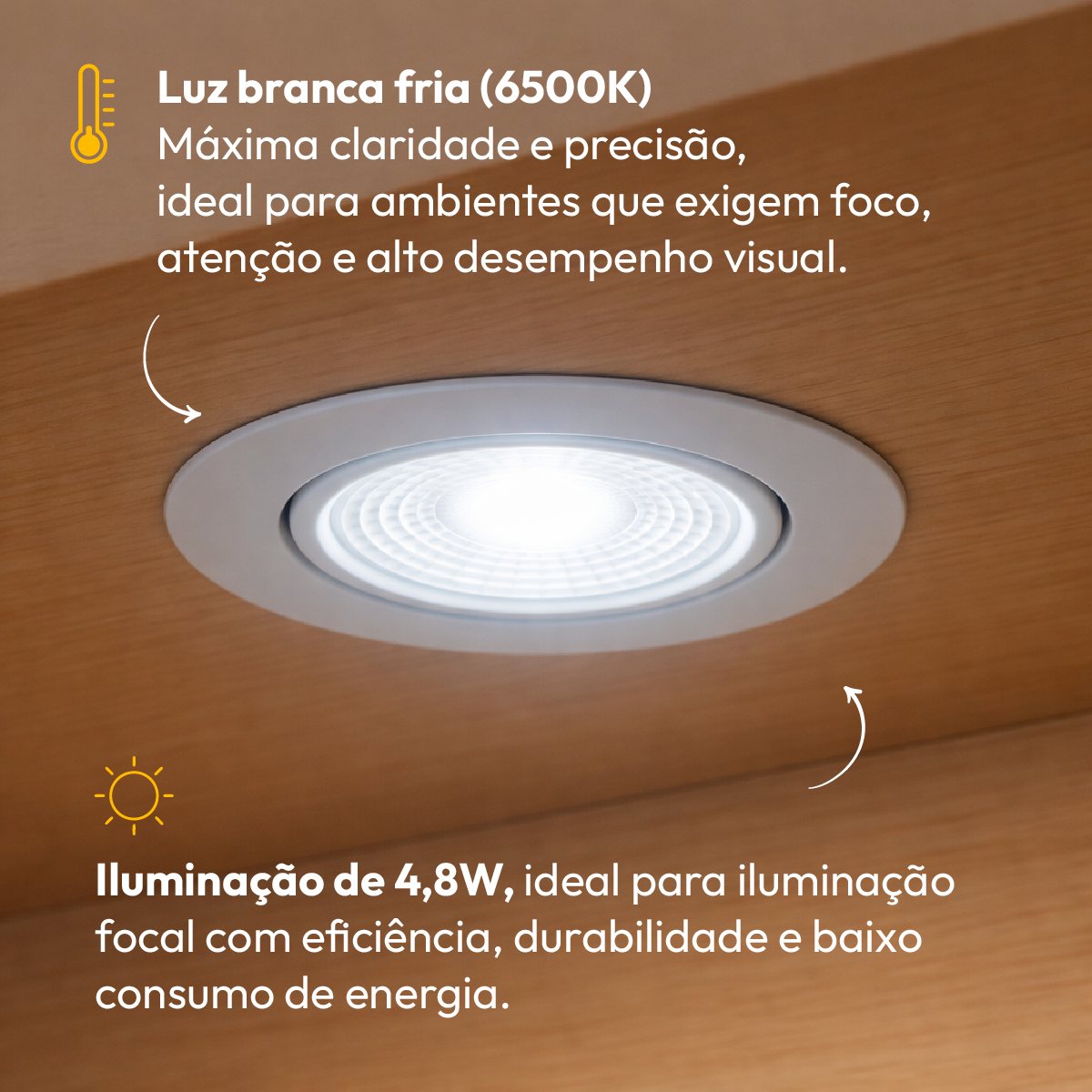 Lâmpada Led Dicróica MR16 4,8w 6500k Branco Frio GU10 Bivolt Alut