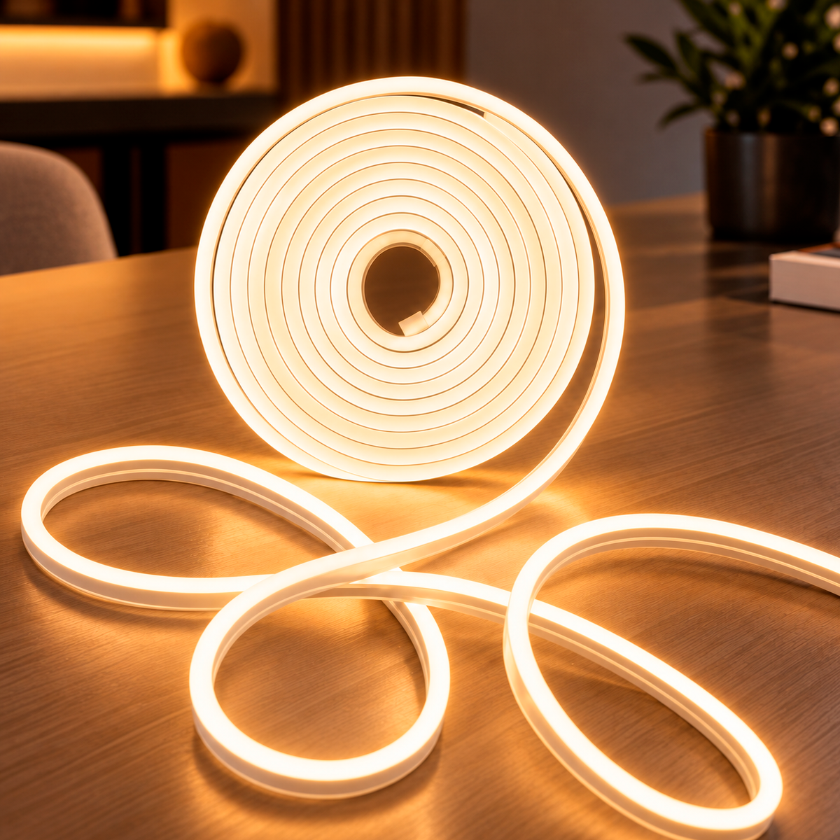 Fita Led Sotille Neon 20w 5m 3000k Branco Quente 12v Alut