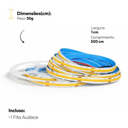 Fita Led 5M Audace Cob 15w 4000k Branco Neutro 12v Alut By Avant