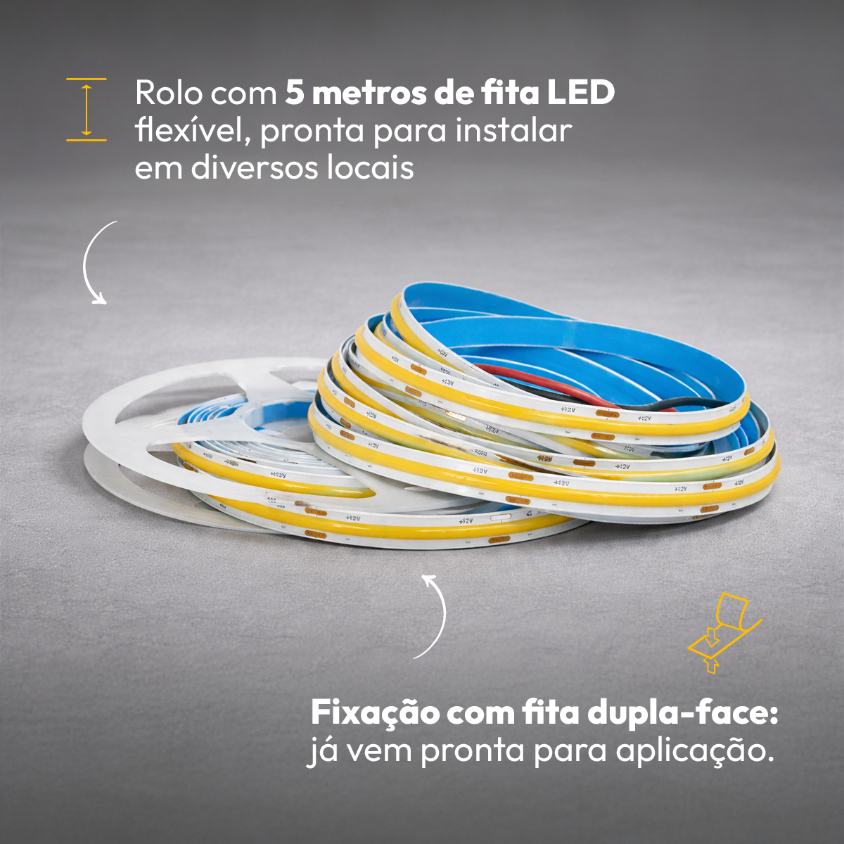 Fita Led 5M Audace Cob 15w 4000k Branco Neutro 12v Alut By Avant