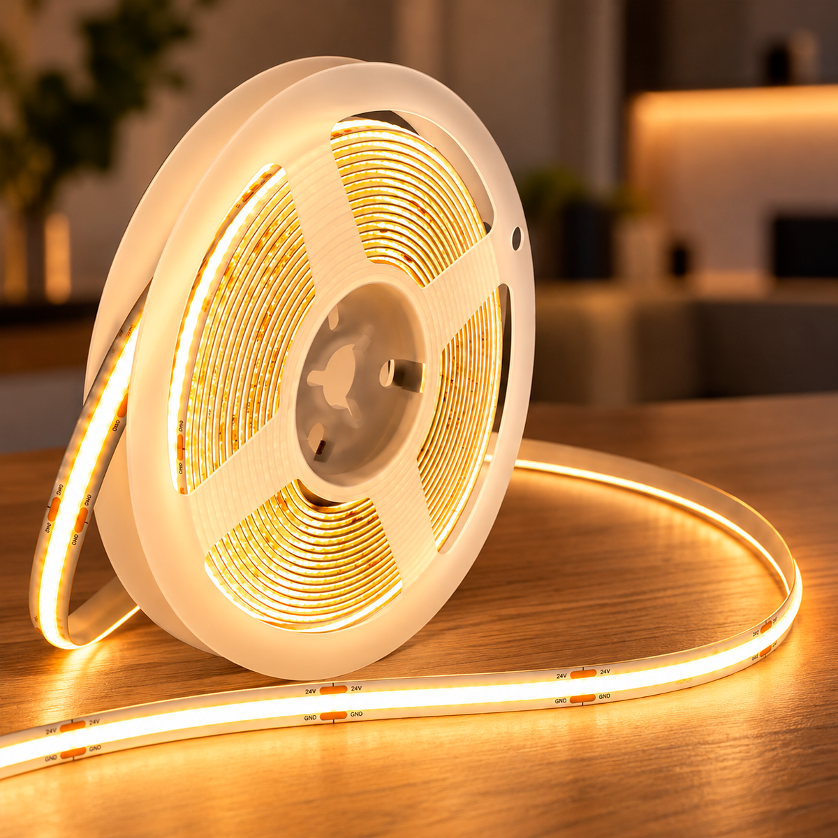 Fita Led 5M Audace Cob 15w 3000k Branco Quente 12v Alut By Avant