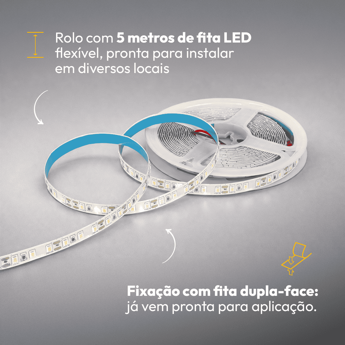 5m Fita Led Allure Smd 10w 3000k Branco Quente 12v Alut - NEO Avant