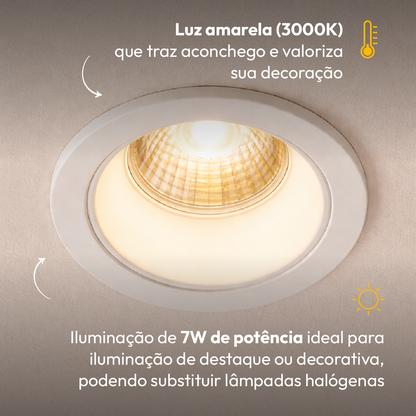 Lâmpada Led Par20 7w 3000k Branco Quente E27 Bivolt Branco Alut