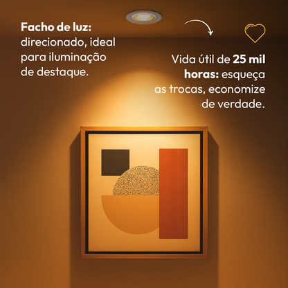 Lâmpada Led Par20 7w 3000k Branco Quente E27 Bivolt Branco Alut