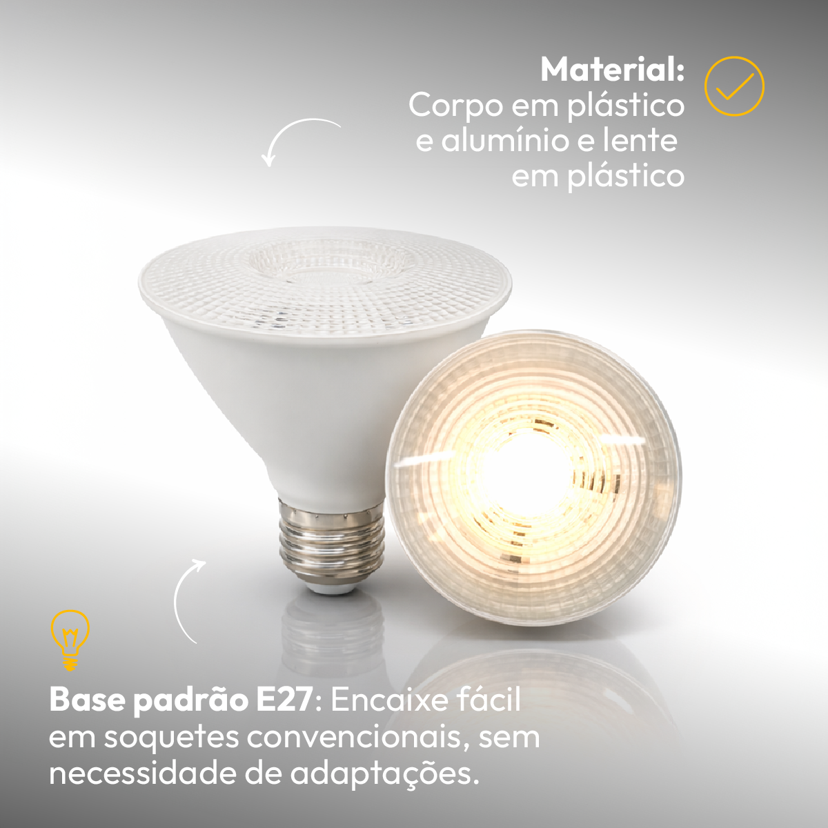 Lâmpada Led Par30 11w 6500k Branco Frio E27 Bivolt Alut