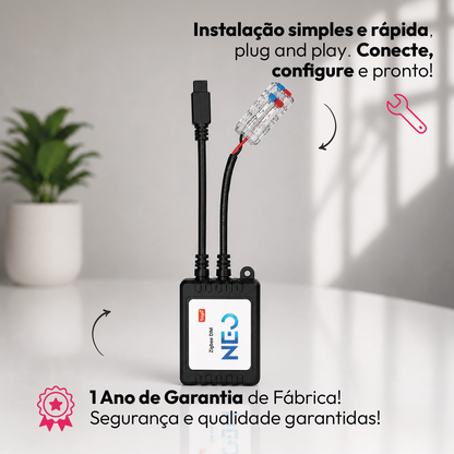 Controlador de Fita Led Inteligente Zigbee Branco Quente/Frio Neo