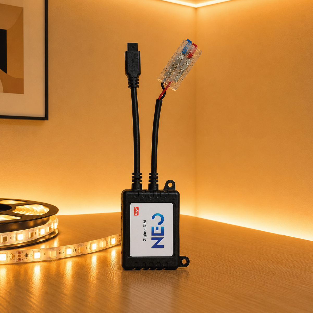 Controlador de Fita Led Inteligente Zigbee Branco Quente/Frio Neo