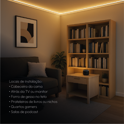 Controlador de Fita Led Inteligente Wi-Fi Branco Quente/Frio Neo
