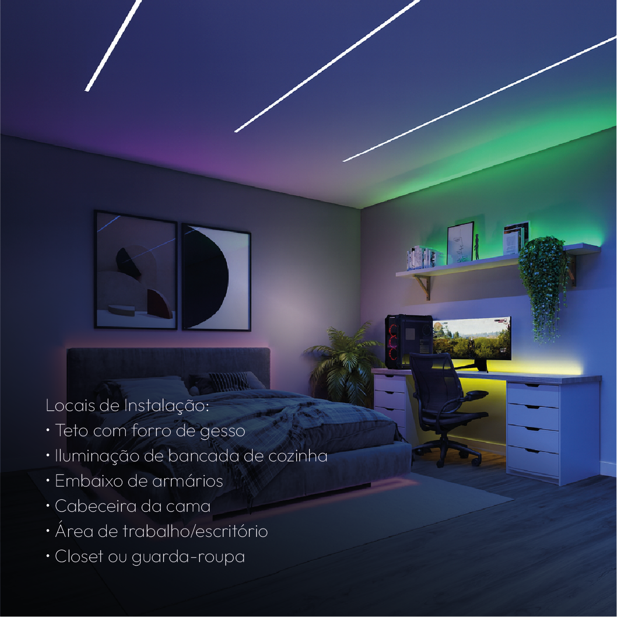 Controlador de Fita Led Inteligente Zigbee Branco Quente/Frio RGB Colorido Neo